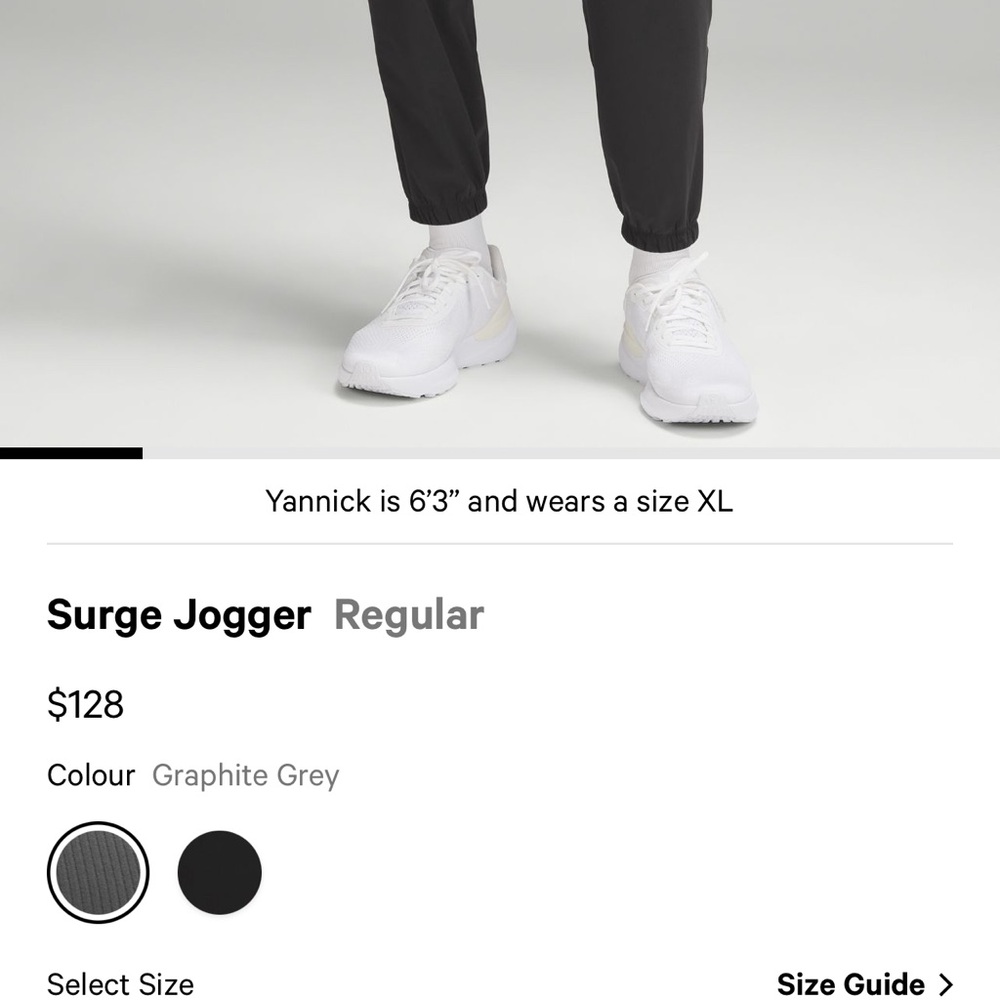 Lululemon Surge Jogger (Mens) sz Small in Iron Blue (Brand New with Tag) - Picture 6 of 6